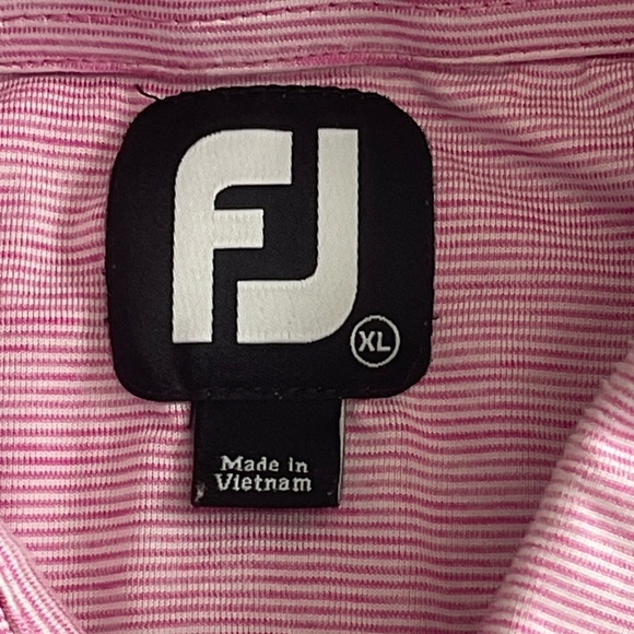 Footjoy FJ Men's XL Lisle Space Dye Microstripe Self Polo Performance Golf Shirt - Picture 9 of 12